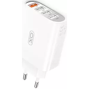Töltő Wall Charger XO L100 USB QC 3.0 + 3x USB 2.4A (white) (6920680827350) kép