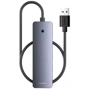USB Hub Baseus Hub 4in1 UltraJoy Lite 50cm USB-A to 4x USB 3.0 + USB-C 5V (grey) kép