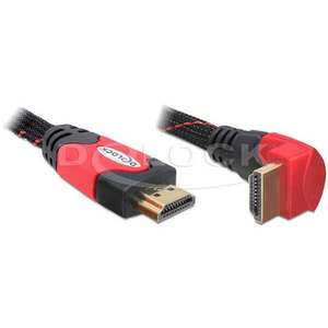 Delock High Speed HDMI Ethernet kábel, A-A apa/apa 1, 0m hajlított kép