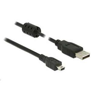 Delock 84911 USB 2.0 A > USB 2.0 mini-B kábel, 0, 5 m, fekete (84911) kép