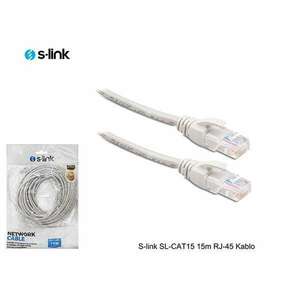 S-link Kábel - SL-CAT15 (UTP patch kábel, CAT5e, szürke, 15m) kép