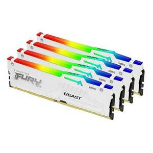 Kingston 128GB / 5600 Fury Beast RGB White (Intel XMP) DDR5 RAM K... kép