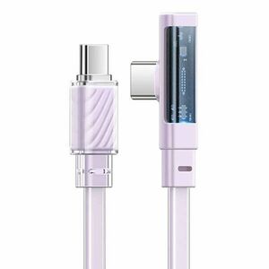 Cable USB-C to USB-C Mcdodo CA-3454 90 Degree 1.8m with LED (purple) kép
