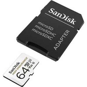 Sandisk 64GB microSDXC High Endurance Class 10 CL10 U3 V30 + adap... kép