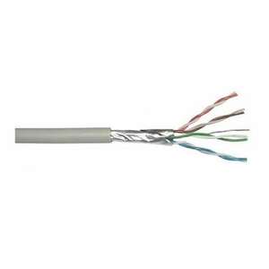 FTP kábel CAT5 réz alumínium 4x2x0, 5mm, tekercs 305 m, szürke szín kép