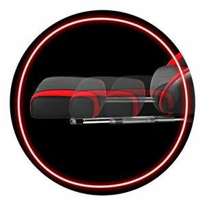Irodai fotel játékosok számára cerberus fekete és piros kép