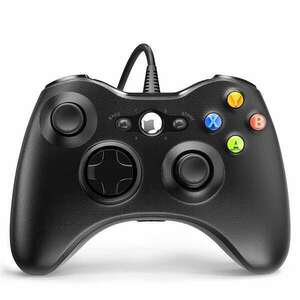 PRC vezetékes Xbox 360/PC fekete kontroller kép