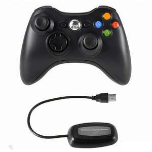 PRC vezeték nélküli Xbox 360/PC USB adapterrel fekete kontroller kép
