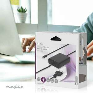 Nedis Notebook adapter GaN laptop töltő, notebook töltő 45 W | 5... kép