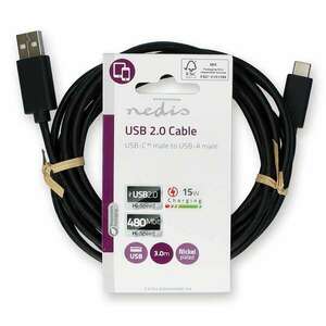 USB kábel | USB 2.0 | USB-A Dugasz | USB-C™ Dugasz | 15 W | 480 M... kép