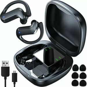 IZOXIS 5.0 prémium vezeték nélküli fülhallgató, powerbankkal, fekete kép