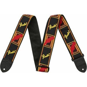 Fender Monogramm Strap Black-Yellow-Red kép