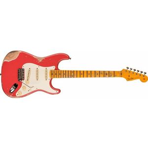 Fender Custom Shop 1957 Stratocaster Heavy Relic Aged Fiesta Red kép