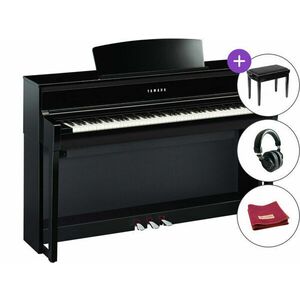 Yamaha CLP-775 PE SET Polished Ebony Digitális zongora kép