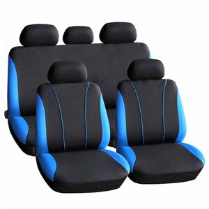 Autós üléshuzat szett - kék / fekete - 9 db-os - HSA001 kép