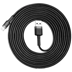 Kábel Baseus Cafule USB Lightning Cable 2A 3m (Black+Gray) (6953156296305) kép