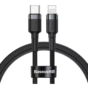 Kábel Baseus Cafule Cable Type-C to iP PD 18W 1m Gray+Black (6953156297449) kép