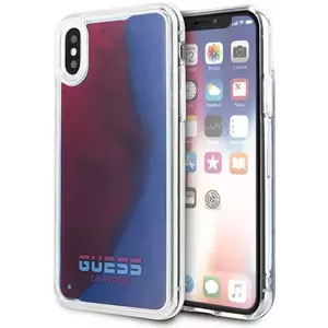Tok Guess iPhone X/Xs red hard case California Glow in the dark (GUHCPXGLCRE) kép