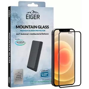 TEMPERED KIJELZŐVÉDŐ FÓLIA Eiger 3D GLASS Full Screen Protector for Apple iPhone 12/12 Pro in Clear/Black (EGSP00622) kép