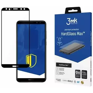 TEMPERED KIJELZŐVÉDŐ FÓLIA 3MK Huawei Mate 10 Lite Black - 3mk HardGlass Max kép