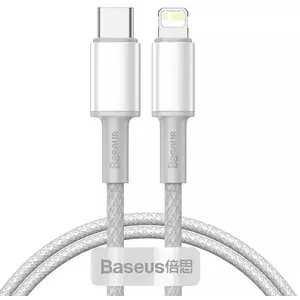 Kábel Baseus High Density Braided Cable Type-C to Lightning, PD, 20W, 1m (white) kép
