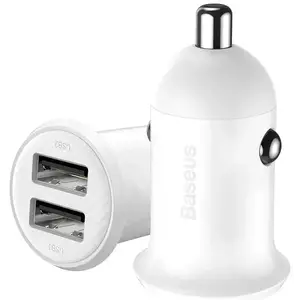 Autó töltő Baseus Grain Pro Car Charger 2x USB 4.8A (white) (6953156202016) kép
