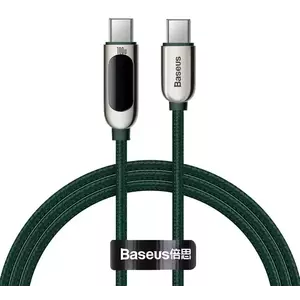 Kábel Baseus Display Cable USB-C to USB-C 100W 1m (green) kép