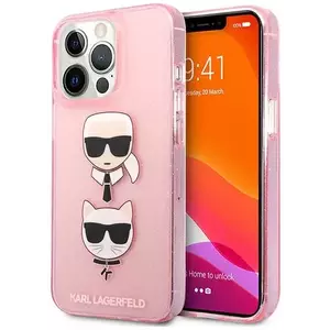 Tok Karl Lagerfeld KLHCP13LKCTUGLP iPhone 13 Pro 6, 1" pink hardcase Glitter Karl`s & Choupette (KLHCP13LKCTUGLP) kép