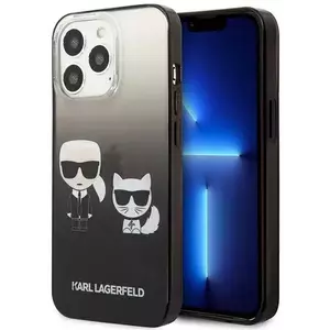 Tok Karl Lagerfeld KLHCP13LTGKCK iPhone 13 Pro 6, 1" hardcase black Gradient Ikonik Karl & Choupette (KLHCP13LTGKCK) kép