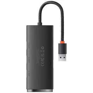 Baseus Lite Series Hub 4in1 USB to 4x USB 3.0, 25cm (Black) kép