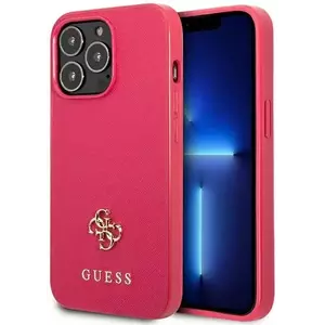 Tok Guess GUHCP13LPS4MF iPhone 13 Pro 6, 1" pink hardcase Saffiano 4G Small Metal Logo (GUHCP13LPS4MF) kép