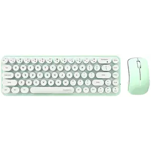 Billentyűzet Wireless keyboard + mouse set MOFII Bean 2.4G (White-Green) kép