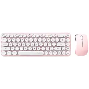 Billentyűzet Wireless keyboard + mouse set MOFII Bean 2.4G (White-Pink) kép