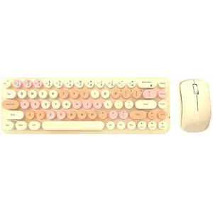 Billentyűzet Wireless keyboard + mouse set MOFII Bean 2.4G (Milk Tea) kép