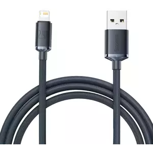 Kábel Baseus Crystal Shine cable USB to Lightning, 2.4A, 2m, black (6932172602710) kép