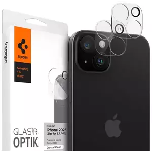 TEMPERED KIJELZŐVÉDŐ FÓLIA Spigen Glass tR Optik 2 Pack, crystal clear - iPhone 15/15 Plus (AGL06916) kép
