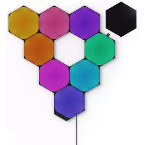 Nanoleaf Shapes Black Hexagons Starter Kit 9PK (NL42-0102HX-9PK) kép
