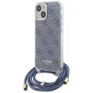 Tok Guess GUHCP15SHC4SEB iPhone 15 6.1" blue hardcase Crossbody Cord 4G Print (GUHCP15SHC4SEB) kép