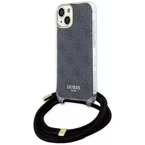 Tok Guess GUHCP15SHC4SEK iPhone 15 6.1" black hardcase Crossbody Cord 4G Print (GUHCP15SHC4SEK) kép