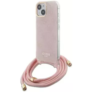 Tok Guess GUHCP15SHC4SEP iPhone 15 6.1" pink hardcase Crossbody Cord 4G Print (GUHCP15SHC4SEP) kép