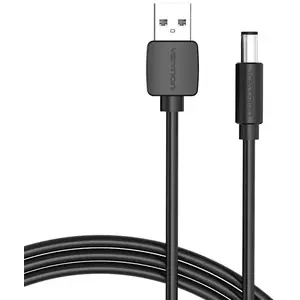 Kábel Vention Power Cable USB 2.0 to DC 5.5mm Barrel Jack 5V CEYBD 0, 5m (black) kép
