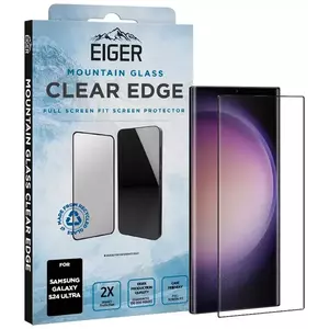 TEMPERED KIJELZŐVÉDŐ FÓLIA Eiger Mountain Glass CLEAR EDGE Screen Protector for Samsung S24 Ultra kép