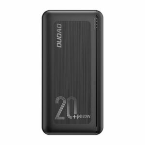 Dudao K12PQ+ Power Bank 20000mAh 2x USB QC 3.0 PD 20W, fekete (K12PQ+ black) kép