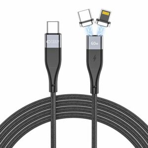 Tech-Protect Ultraboost mágneses kábel USB-C - USB-C / Lightning 3A 60W 1m, fekete kép
