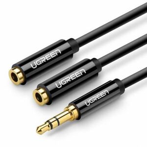Ugreen Splitter audio kábel 3.5mm mini jack 25cm, fekete kép