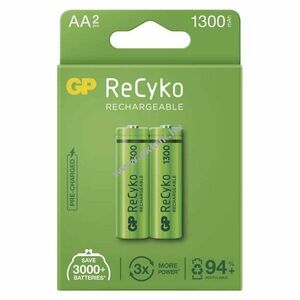 GP ReCyko HR6 (AA) ceruza akku 1300mAh 2db/csomag kép