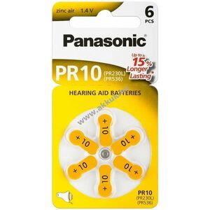Panasonic hallókészülék elem típus V10/PR70 6db/csom. - A készlet erejéig! kép