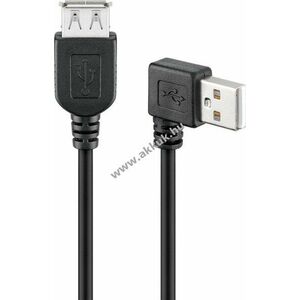 USB 2.0 hosszabbító kábel A apa 90° > USB A anya - A készlet erejéig! kép
