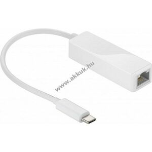 USB-adapter USB-C -> RJ45 Ethernet fehér kép