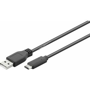 Goobay USB C töltő- és adatkábel fekete (50cm) kép
